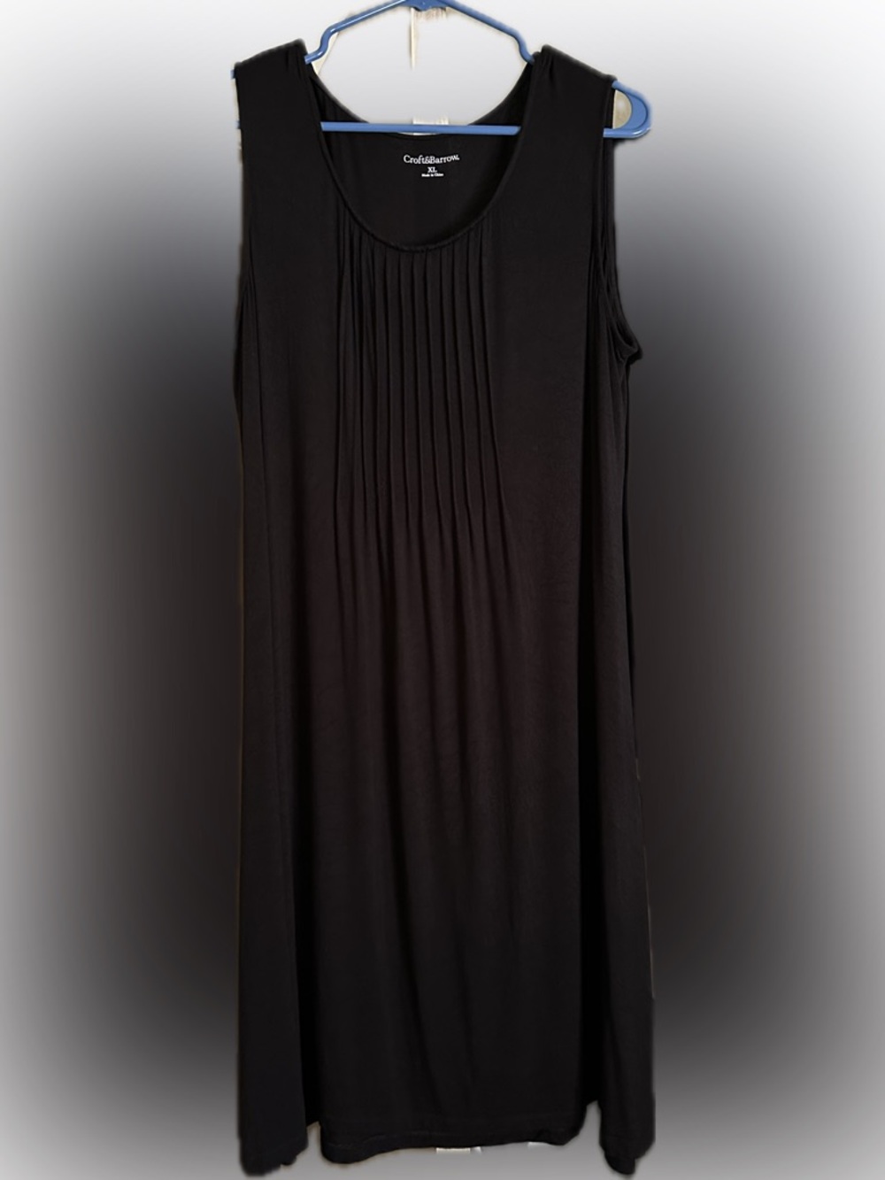 croft & barrow Black Sleeveless Midi Dress